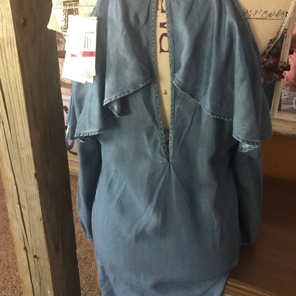 NWT Michael Kors Cold Shoulder Jean Dress XS - Picture 3 of 7